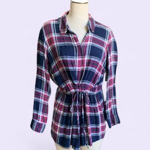 Lane Bryant Classic Button-Front Tie-Waist Tunic